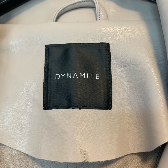 Dynamite Blush Pink Leather Jacket SAMPLE - Picture 3 of 10